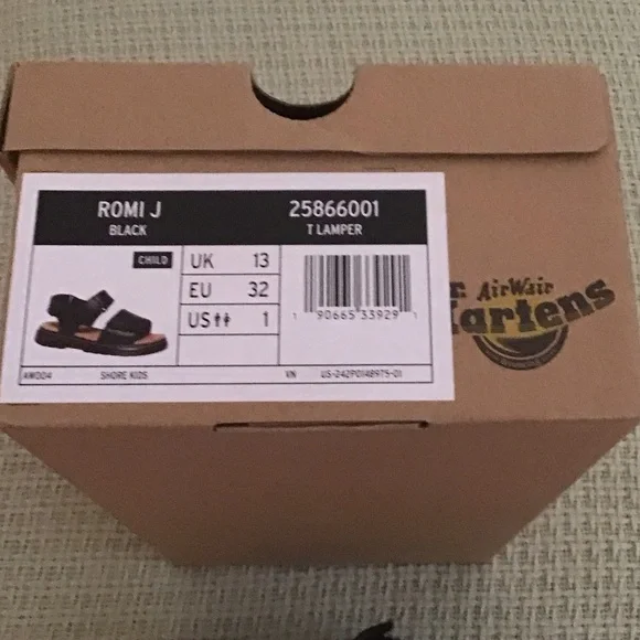 Dr. Martens Black Kids Sandals - Picture 2 of 4